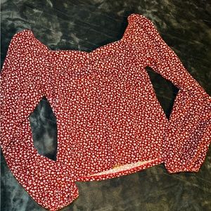 On or Off Shoulder Long Sleeve Trendy Top